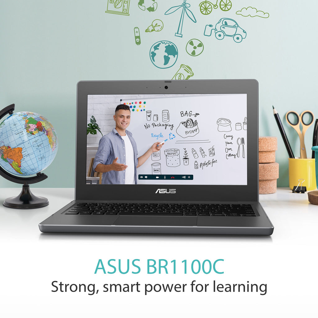 ASUS BR1100C-C1XA-3Y Intel® Celeron® N N4500 Laptop 29.5 cm (11.6") HD 4 GB DDR4-SDRAM 128 GB eMMC Wi-Fi 6 (802.11ax) Windows 11 Pro Academic Grey