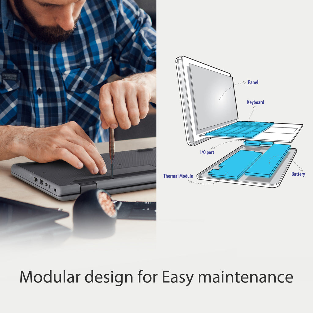 ASUS BR1100C-C1XA-3Y Intel® Celeron® N N4500 Laptop 29.5 cm (11.6") HD 4 GB DDR4-SDRAM 128 GB eMMC Wi-Fi 6 (802.11ax) Windows 11 Pro Academic Grey