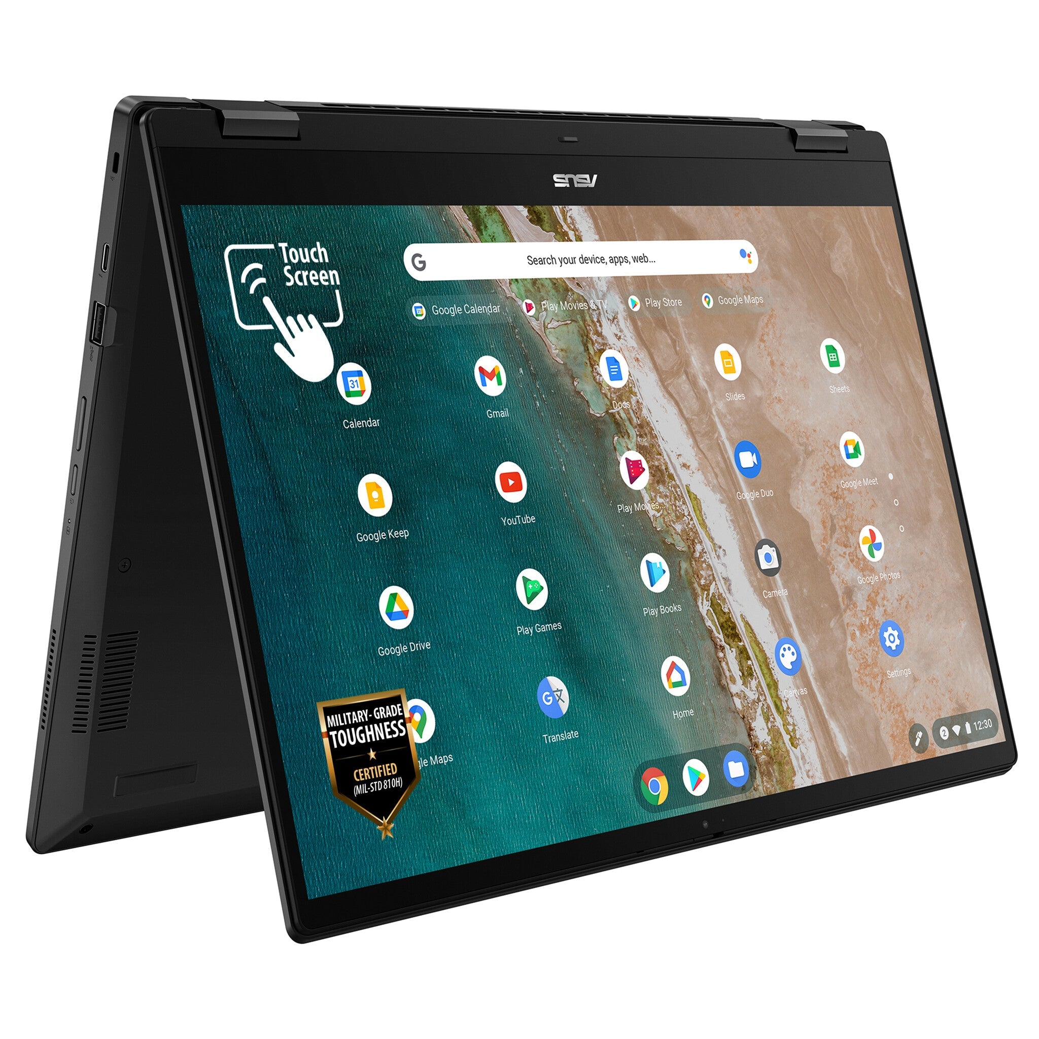 ASUS Chromebook CB5601FBA-MC0024 Intel® Core™ i5 i5-1235U 40.6 cm (16") Touchscreen WUXGA 8 GB LPDDR4x-SDRAM 256 GB SSD Wi-Fi 6E (802.11ax) ChromeOS Grey