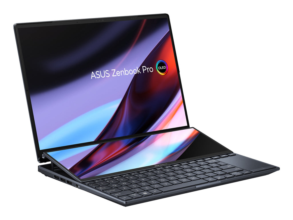 ASUS Zenbook Pro 14 Duo OLED UX8402ZA-M3033W Intel® Core™ i7 i7-12700H Laptop 36.8 cm (14.5") Touchscreen 2.8K 16 GB LPDDR5-SDRAM 512 GB SSD Wi-Fi 6E (802.11ax) Windows 11 Home Black