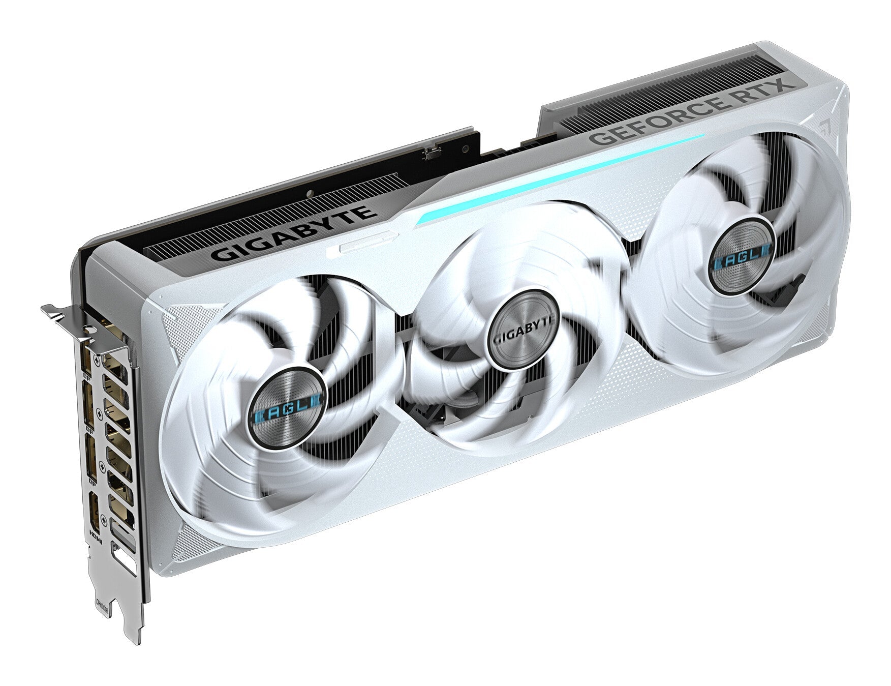 GIGABYTE GeForce RTX 5070 Ti EAGLE OC ICE SFF 16G Graphics Card - 16GB GDDR7, 256bit, PCI-E 5.0, 2542 MHz Core Clock, 3 x DP 2.1a, 1 x HDMI 2.1b, NVIDIA DLSS 4, GV-N507TEAGLEOC ICE-16GD