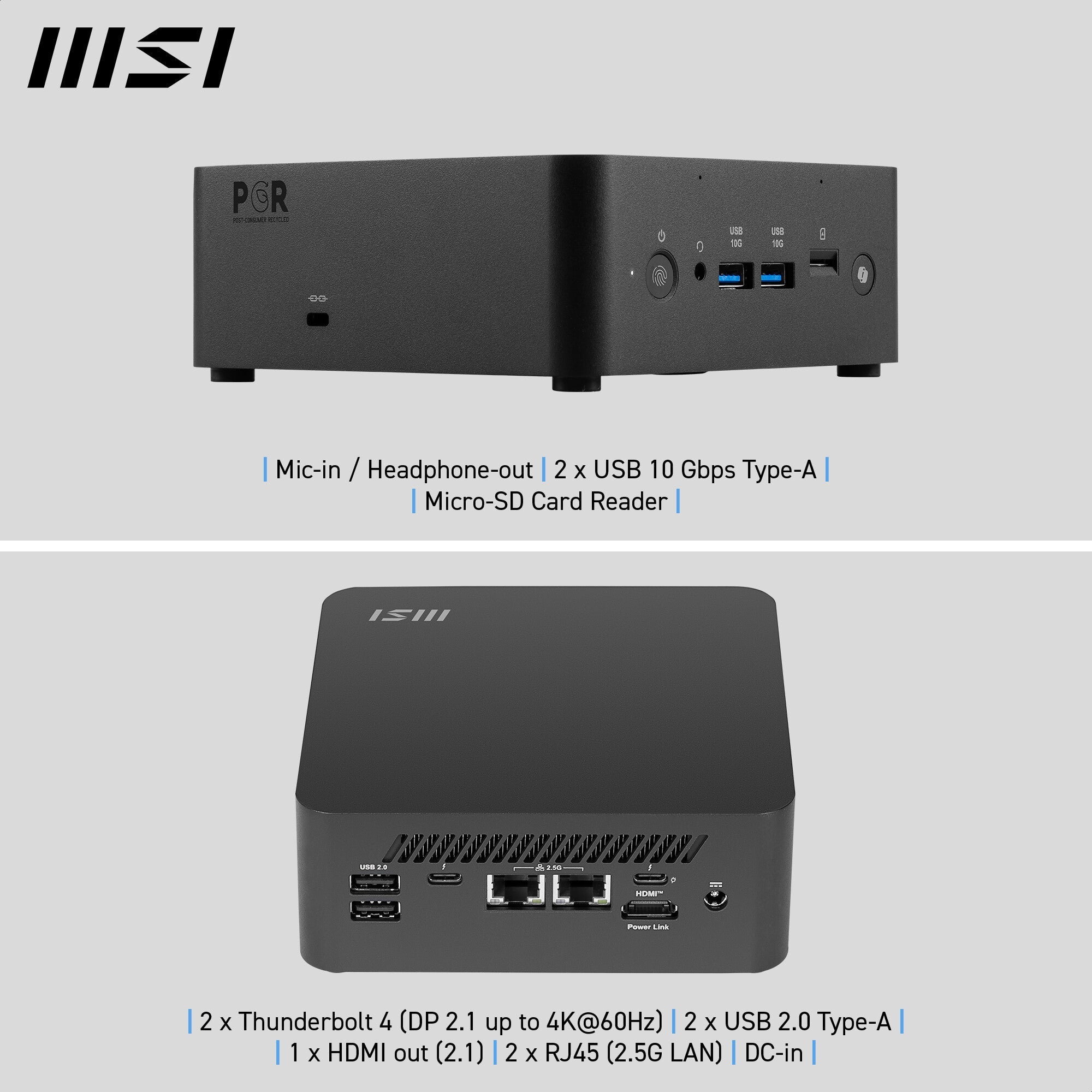 MSI Cubi NUC AI+ 2MG Intel Core Ultra 7 258V, Desktop PC, NUC, SFF, Mini Computer, HTPC, (32GB RAM, 1TB Storage, Windows 11 PRO NextGen Premium), Intel Arc Graphics/Embedded DDR5/Dual ThunderBolt 4/HDMI/Dual LAN/WiFi 6E/BT 5.3/VESA