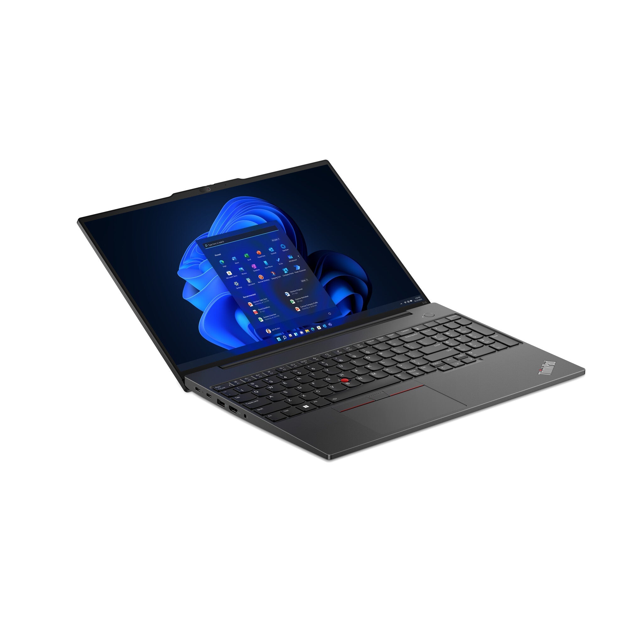 Lenovo ThinkPad E16 Gen 1 (AMD) AMD Ryzen™ 5 7530U Laptop 40.6 cm (16") WUXGA 16 GB DDR4-SDRAM 512 GB SSD Wi-Fi 6 (802.11ax) Windows 11 Pro UK English Black