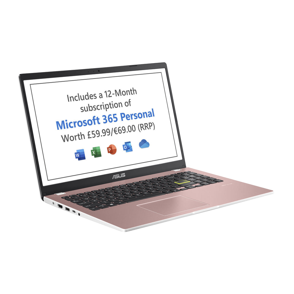 ASUS Vivobook Go 15 E510MA-EJ118WS Intel® Celeron® N N4020 Laptop 39.6 cm (15.6") Full HD 4 GB DDR4-SDRAM 64 GB eMMC Wi-Fi 5 (802.11ac) Windows 11 Home in S mode Pink