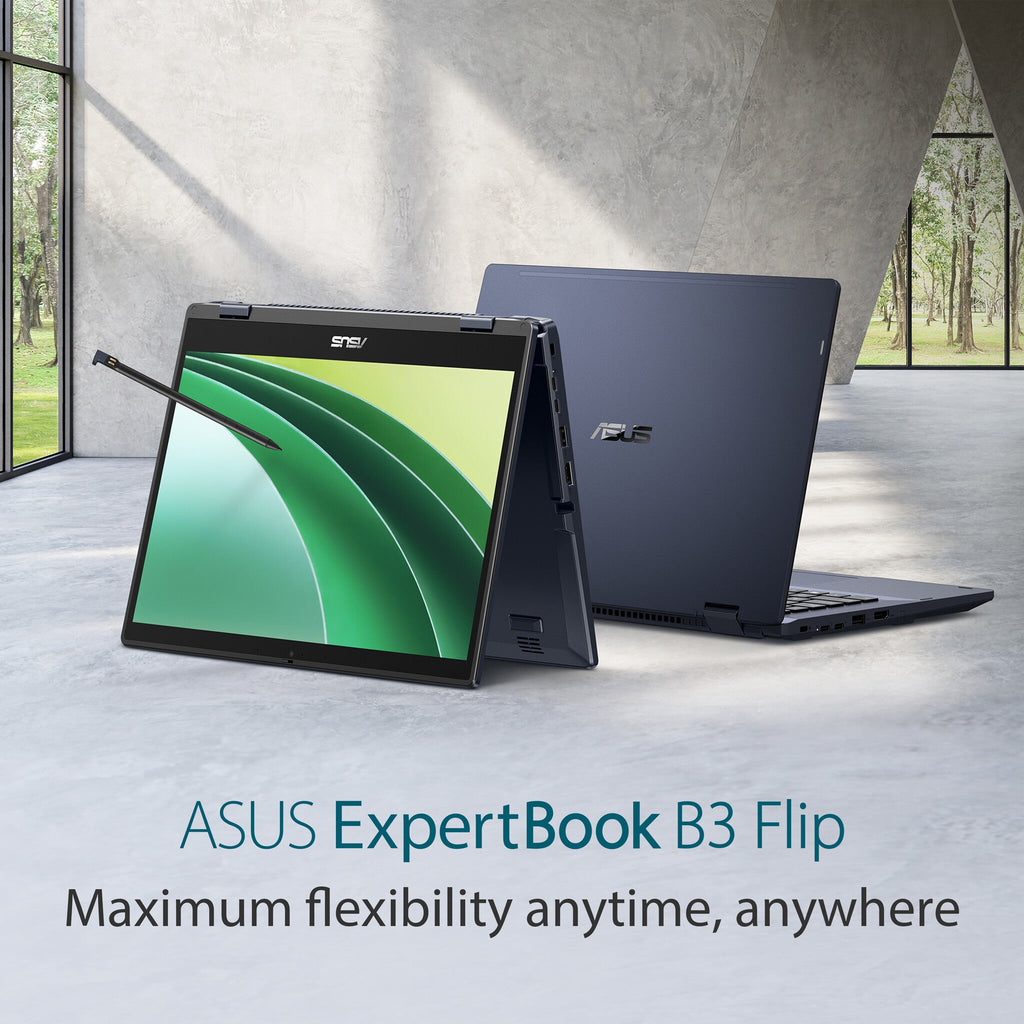 ASUS ExpertBook B3 Flip B3402FB-i582XA Intel® Core™ i5 i5-1235U Hybrid (2-in-1) 35.6 cm (14") Touchscreen Full HD 8 GB DDR4-SDRAM 256 GB SSD Wi-Fi 6 (802.11ax) Windows 11 Pro Education Black