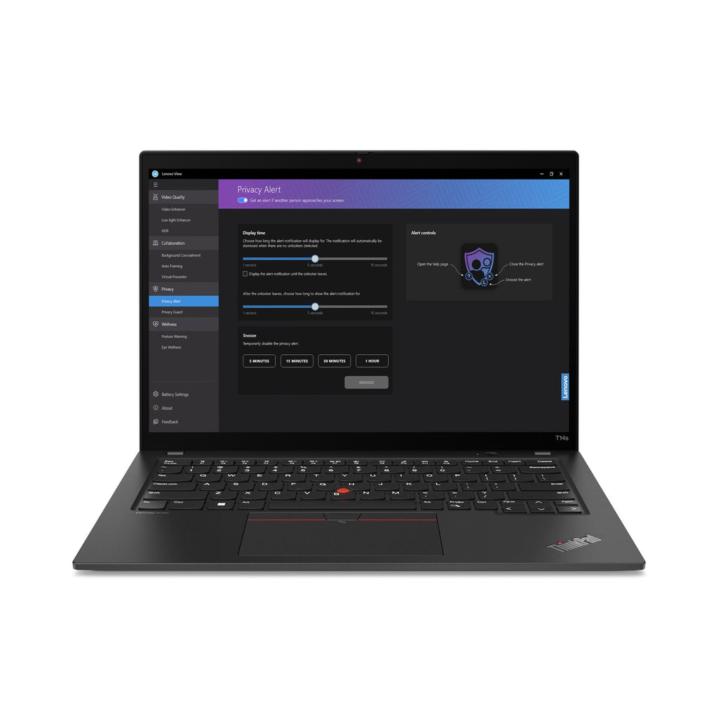 Lenovo ThinkPad T14s Gen 4 (Intel) Intel® Core™ i5 i5-1335U Laptop 35.6 cm (14") WUXGA 16 GB LPDDR5x-SDRAM 256 GB SSD Wi-Fi 6E (802.11ax) Windows 11 Pro UK English Black