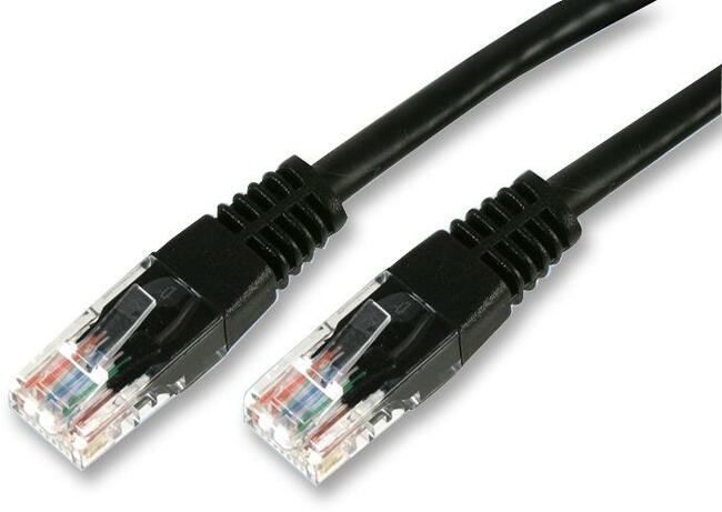 1-metre cat 5 cable in black