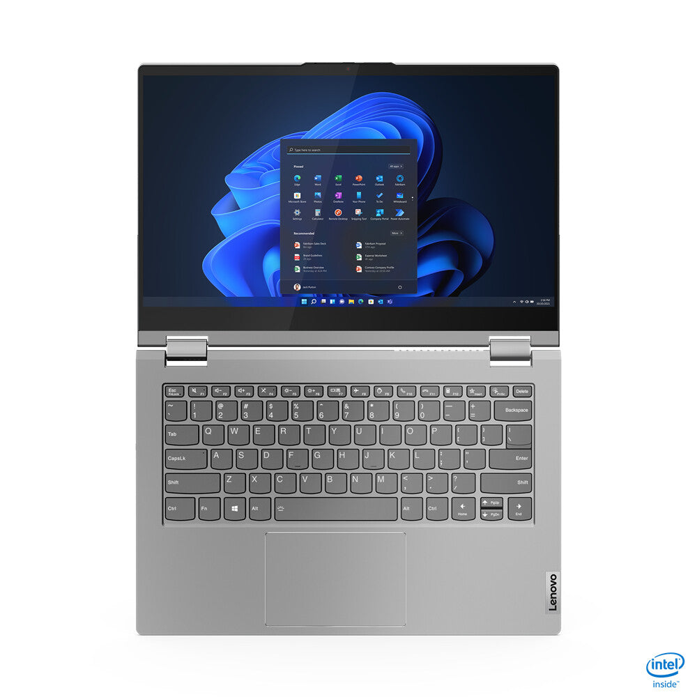 Lenovo ThinkBook 14s Yoga G3 IRU Intel® Core™ i7 i7-1355U Hybrid (2-in-1) 35.6 cm (14") Touchscreen Full HD 16 GB DDR4-SDRAM 512 GB SSD Wi-Fi 6 (802.11ax) Windows 11 Pro UK English Grey