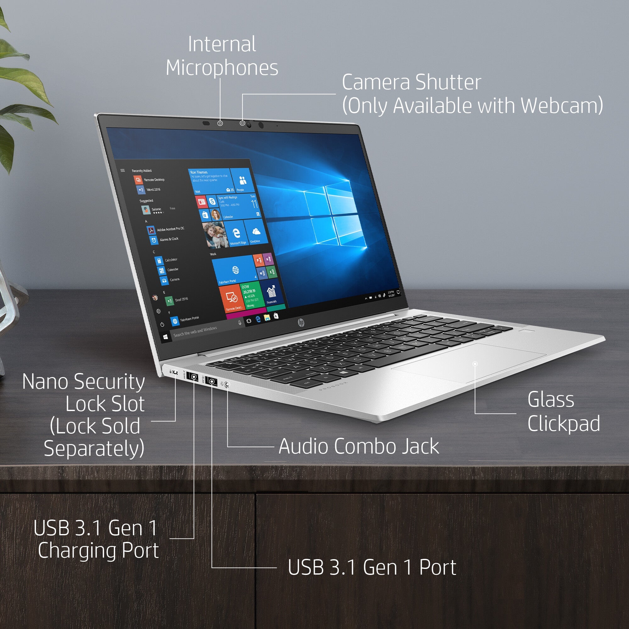 HP ProBook 635 Aero G7 AMD Ryzen™ 7 PRO 4750U Laptop 33.8 cm (13.3") Full HD 8 GB DDR4-SDRAM 256 GB SSD Wi-Fi 6 (802.11ax) Windows 10 Pro Silver