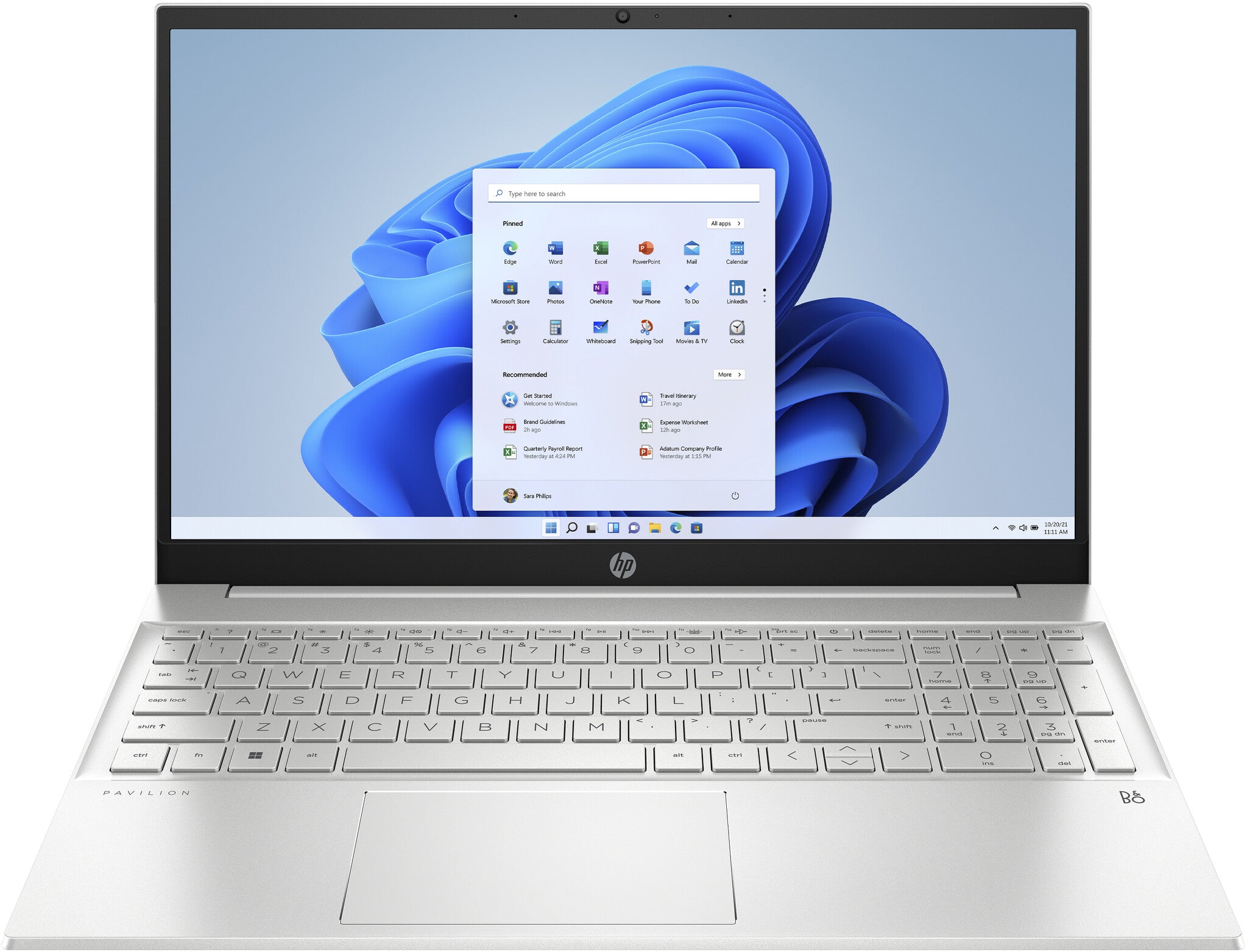 HP Pavilion 15-eh1024na AMD Ryzen™ 5 5500U Laptop 39.6 cm (15.6") Touchscreen Full HD 8 GB DDR4-SDRAM 512 GB SSD Wi-Fi 5 (802.11ac) Windows 11 Home Silver